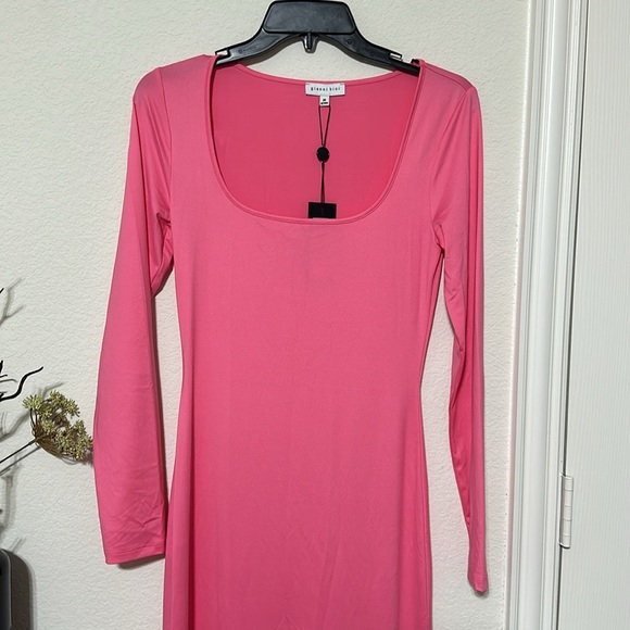 NWT Gianni Bini Column Icon Knit Scoop Neck Long Sleeve Bodycon Midi Dress - Picture 7 of 8